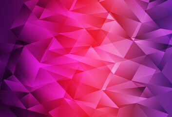 Naklejka premium Light Purple, Pink vector background with triangles.