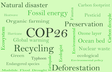 COP 26 nuage de mots 