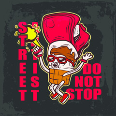 Street artist ice cream street artist, t-shirt design