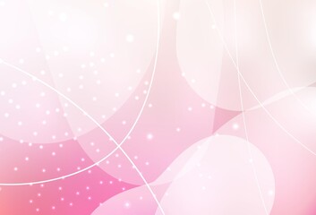 Light Pink, Yellow vector Circles, lines with colorful gradient on abstract background.