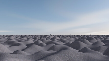 Desert with sky background. 3D illustration, 3D rendering