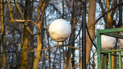 round lantern in the park