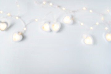 White background with defocused lights