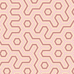 Colour Hexagon Tile Connection art background design illustration