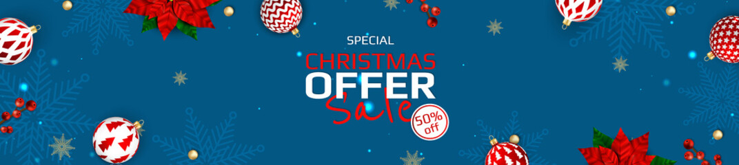 Christmas and New Year background. Bright Winter holiday composition. Greeting card, banner, poster