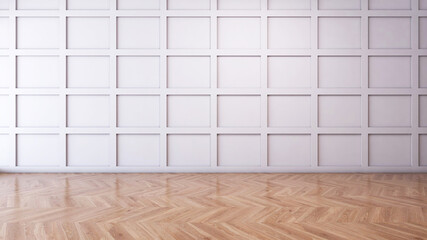 Empty room with Wall Background. 3D illustration, 3D rendering