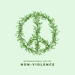 Illustration Vector International Day of Non-Violence