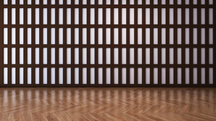 Empty room with Wall Background. 3D illustration, 3D rendering	