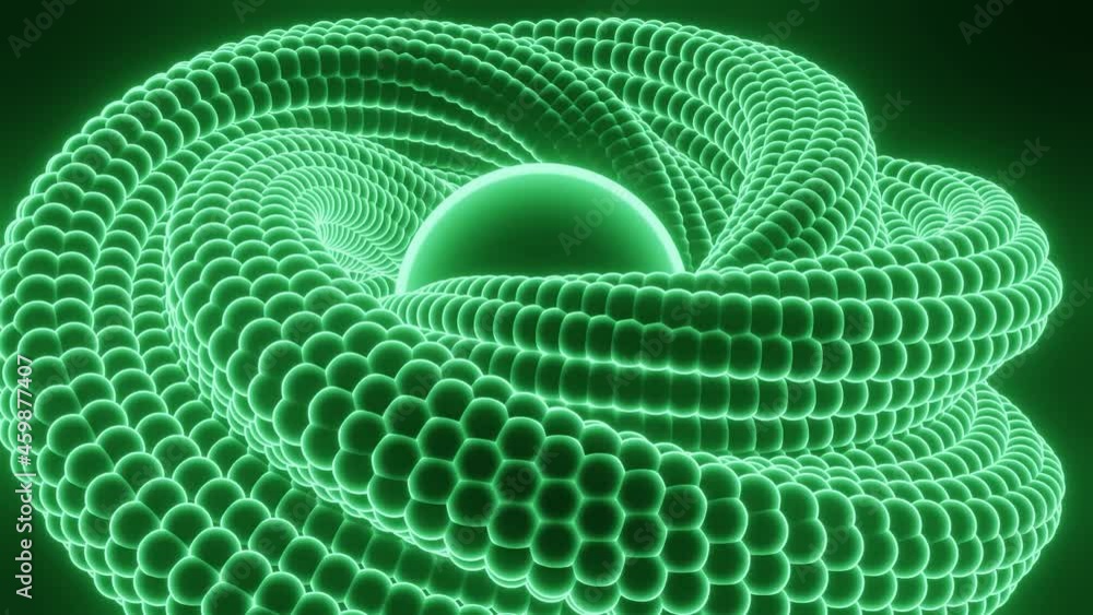 Aufkleber abstract futuristic swirling neon spiral on a back background. design. twisted colorful figure trans