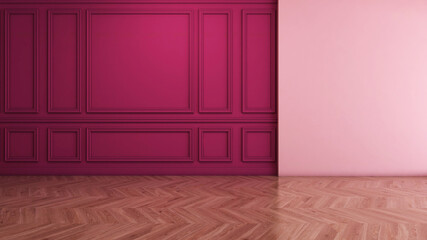 Empty room with Wall Background. 3D illustration, 3D rendering	

