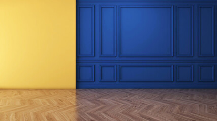 Empty room with Wall Background. 3D illustration, 3D rendering	