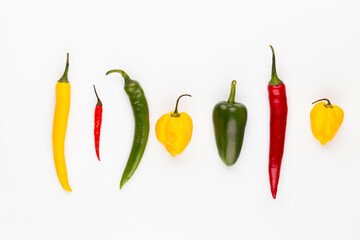 Red hot chili peppers pattern texture background.