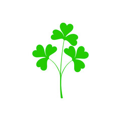 
Clover leaves icon vector. Saint  Patrick's Day illustration sign. leprechaun symbol or logo.
