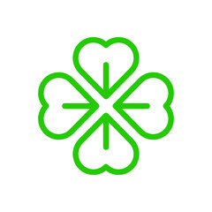 
Clover leaves icon vector. Saint  Patrick's Day illustration sign. leprechaun symbol or logo.
