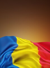 Abstract Romania Flag 3D Render (3D Artwork)