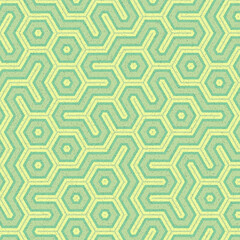 Colour Hexagon Tile Connection art background design illustration