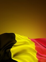 Fototapeta na wymiar Abstract Belgium Flag 3D Render (3D Artwork)