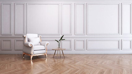 Room interior with Wall Background. 3D rendering ,3D illustration	