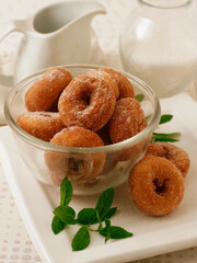Rosquillas (homemade donuts).