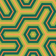 Colour Hexagon Tile Connection art background design illustration