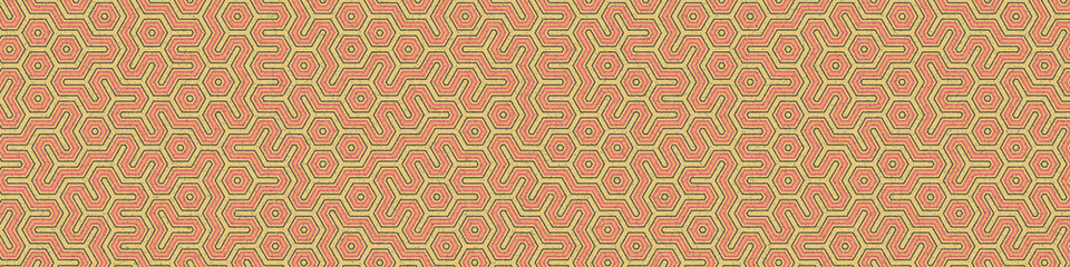 Colour Hexagon Tile Connection art background design illustration