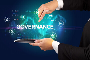 Close-up of a touchscreen with inscription