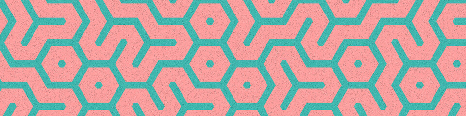 Colour Hexagon Tile Connection art background design illustration