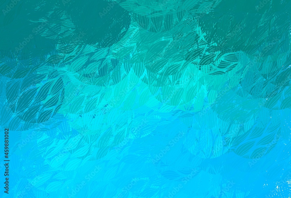 Poster light blue vector texture with abstract forms.
