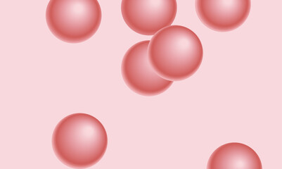 vector of falling 3d balls. flat image of flying balloons