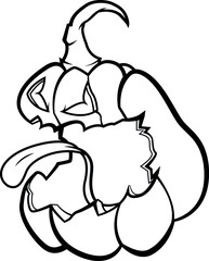 Vector art of a Halloween scary pumpkin