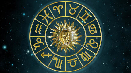 Horoscope wheel Zodiacal circle