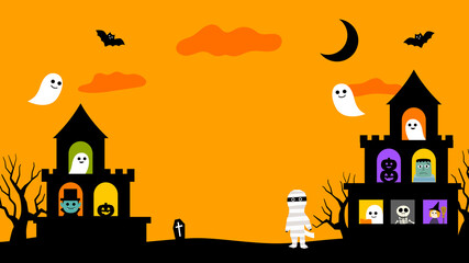 ハロウィン背景イラスト