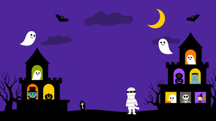 ハロウィン背景イラスト