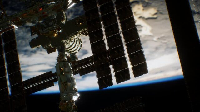 International Space Station. Elements of this image furnished by NASA