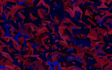 Dark Purple, Pink vector backdrop with small and big stars.