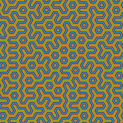 Colour Hexagon Tile Connection art background design illustration