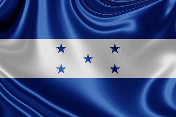 honduras fabric flag waving . 3D illustration