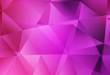 Light Pink vector triangle mosaic texture.