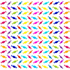 Fondo con caramelos de colores.