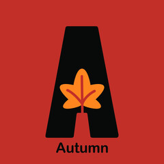 The initial A logo refers to the word Autumn with a leaf on it.