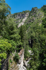 Landscape between Bellwald and Aspi-Titter suspension bridge