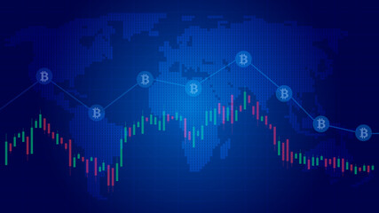 Stock Market Candlestick Financial Analysis Abstract, bitcoin chart, constant, stationary, fixed, stable, steady, static graph stock illustration