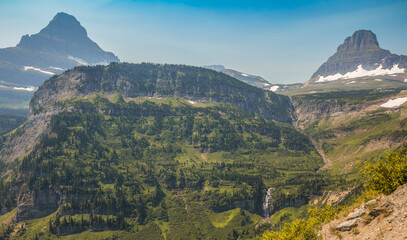 Mountain Views from Going to the Sun Road, Glacier National Park, Montana