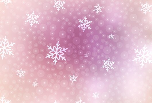 Light Pink vector background in Xmas style. © smaria2015