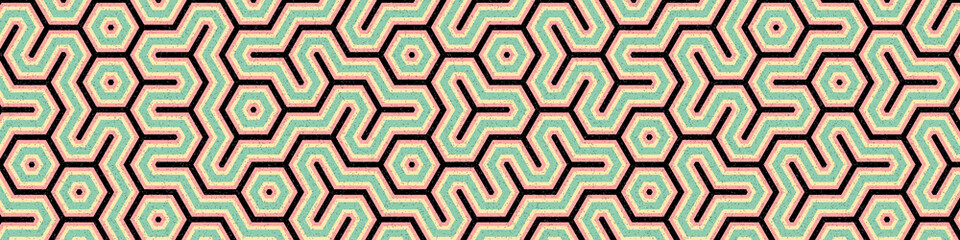 Colour Hexagon Tile Connection art background design illustration