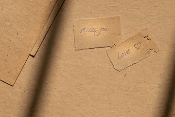 love note on old paper 