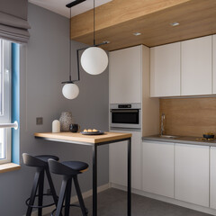 Small table in modern kitchen