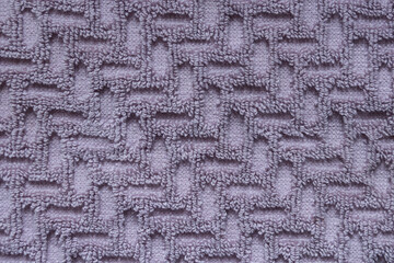 Close-up terry cloth. The texture of a towel, a bathrobe.