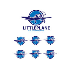 little plane logo set