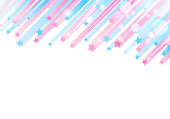 Naklejka premium Vector abstract background. Blue and pink stars. Fabulous Starfall